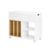 SoBuy Beistelltisch Druckertisch mit Rollen Couchtisch Aktenschrank FBT134-W