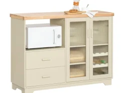 SoBuy Buffet Sideboard Küchenschrank Kommode Mikrowellenschrank FSB81-MI