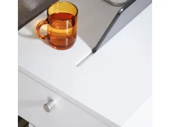 Discount SoBuy Couchtisch mit Tablet Schiene Beistelltisch mit Rollen Weiß FBT148-W