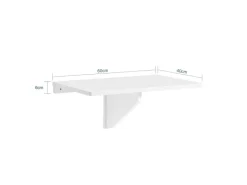 SoBuy Esstisch Klapptisch Küchentisch Wandtisch 60x40cm Weiß FWT03-W