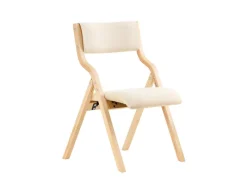 New SoBuy Esszimmerstuhl Klappstuhl Küchenstuhl Polsterstuhl mit Lehne FST40-W Beige
