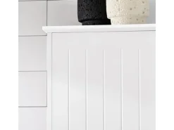 SoBuy Hochschrank Badregal Badezimmerschrank Badezimmermöbel Weiß BZR109-W