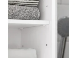 SoBuy Hochschrank Badregal Badezimmerschrank Badezimmermöbel Weiß BZR109-W