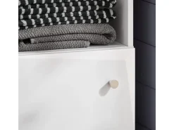 SoBuy Hochschrank Badregal Badezimmerschrank Badezimmermöbel Weiß BZR91-W