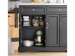 Best SoBuy Kücheninsel Küchenwagen Küchenschrank Servierwagen Schwarz FKW71-SCH