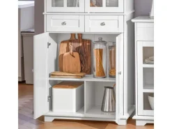 SoBuy Küchenschrank Hochschrank Badezimmerschrank Buffet Kommode FSB76-W