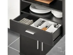 SoBuy Küchenschrank Küchenwagen Mikrowellenschrank Servierwagen FSB09-SCH