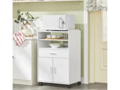 Outlet SoBuy Küchenschrank Küchenwagen Mikrowellenschrank Servierwagen FSB09-W