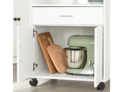 Outlet SoBuy Küchenschrank Küchenwagen Mikrowellenschrank Servierwagen FSB09-W