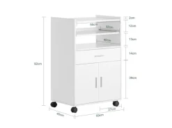 Outlet SoBuy Küchenschrank Küchenwagen Mikrowellenschrank Servierwagen FSB09-W