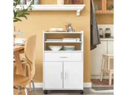 Outlet SoBuy Küchenschrank Küchenwagen Mikrowellenschrank Servierwagen FSB09-W