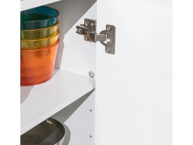 Clearance SoBuy Küchenwagen mit Edelstahlplatte Kücheninsel Rollwagen Weiß FKW108-W