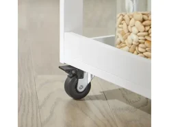 Clearance SoBuy Küchenwagen Servierwagen mit 3 Ablagefächern Küchenregal 60x90x40cm Weiß FKW75-WN