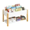 SoBuy Kinder Bücherregal Kinderregal mit Ablagen Aufbewahrungsregal Weiß KMB35-W