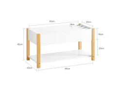 SoBuy Kinder Bücherregal Kinderregal mit Ablagen Aufbewahrungsregal Weiß KMB35-W