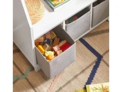 Outlet SoBuy Kinder Bücherregal Kinderregal mit Ablagen Aufbewahrungsregal Weiß KMB34-W