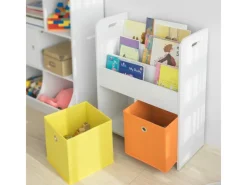 Clearance SoBuy Kinder Bücherregal Kinderregal mit 3 Ablagen Spielzeugregal Weiß KMB27-W