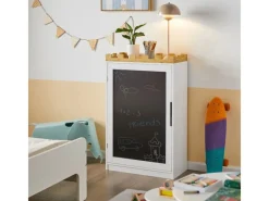 Discount SoBuy Kinder Kommode Kinderregal mit Tafel Kinder Bücherregal Weiß KMB43-W