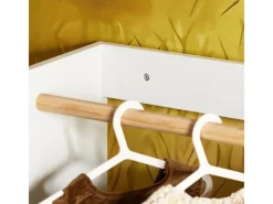 SoBuy Kindergarderobe mit 2 Boxen Kinderkleiderständer Kleiderschrank KMB109-W