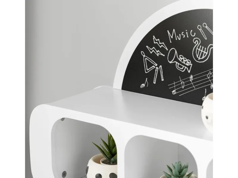 Discount SoBuy Kindergarderobe mit Tafel Kinderregal Bücherregal Weiß KMB86-W