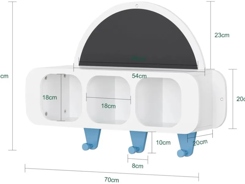 Discount SoBuy Kindergarderobe mit Tafel Kinderregal Bücherregal Weiß KMB86-W