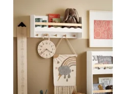 Online SoBuy Kindergarderobe mit Ablage Kinderregal Bücherregal Wandregal Weiß KMB78-W