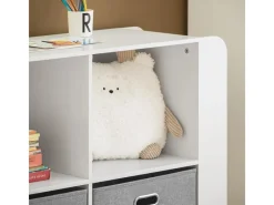 SoBuy Kinderregal Bücherregal Kinderzimmer Aufbewahrungsregal Weiß KMB85-W