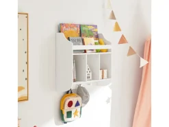 New SoBuy Kinderregal Bücherregal für Kinder Wandregal Hängeregal KMB46-W