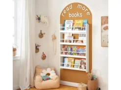 SoBuy Kinderregal Bücherregal Wandregal Hängeregal Weiß KMB08-W