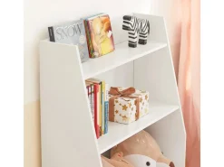 Best SoBuy Kinderregal mit 3 Fächern Bücherregal Aufbewahrungsregal Weiß KMB47-W