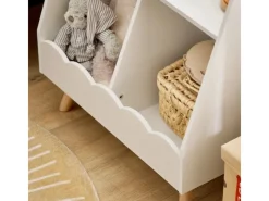 SoBuy Kinderregal mit 3 Fächern Bücherregal Aufbewahrungsregal Weiß KMB100-K-W