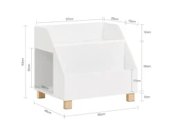 SoBuy Kinderregal mit 3 Fächern Spielzeugregal Bücherregal Standregal KMB54-W