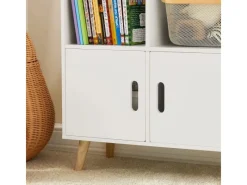 SoBuy Kinderregal mit Haus-Design Bücherregal für Kinder Weiß KMB58-W