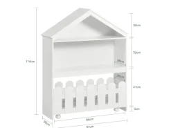 Clearance SoBuy Kinderregal Set 2-teilig Aufbewahrungsregal für Kinder Bücherregal KMB52-W