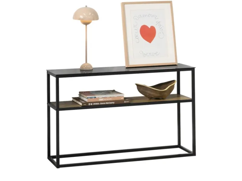 SoBuy Konsolentisch Glasoberfläche Flurtisch Sideboard Beistelltisch FSB43-SCH