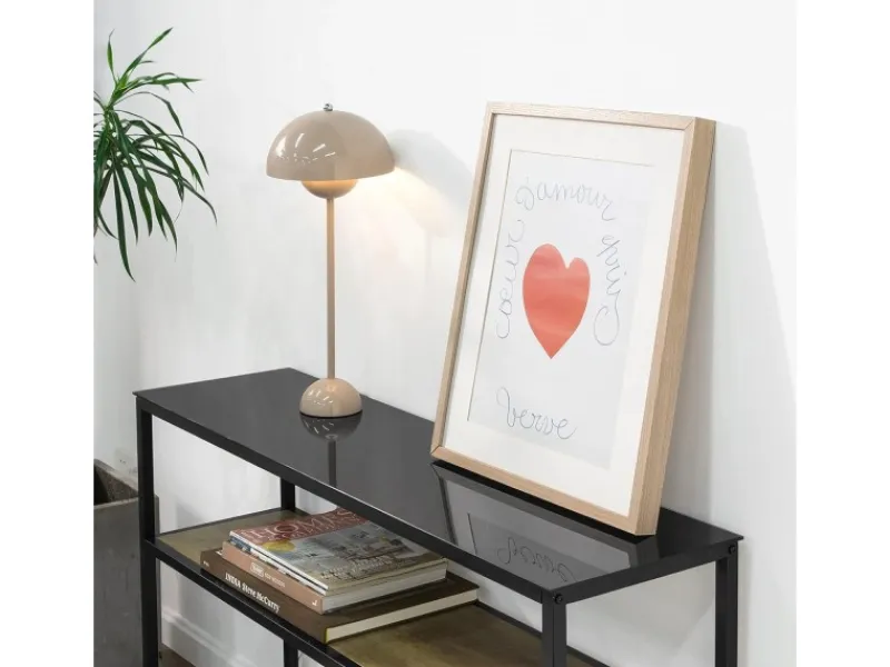 SoBuy Konsolentisch Glasoberfläche Flurtisch Sideboard Beistelltisch FSB43-SCH