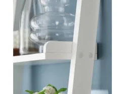 SoBuy Leiterregal aus Holz mit fünf Böden Wandregal Weiß FRG17-W