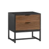 SoBuy Nachttisch mit 2 Schubladen Sofatisch Beistelltisch Nachtschrank FBT156-BR