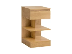 New SoBuy Nachttisch mit Schublade und 2 Ablagen Beistelltisch 39x65x39cm Natur FBT49-N