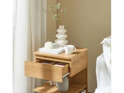 New SoBuy Nachttisch mit Schublade und 2 Ablagen Beistelltisch 39x65x39cm Natur FBT49-N