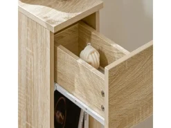 SoBuy Nachttisch mit Schublade Beistelltisch Nachtschrank Natur FBT111-N