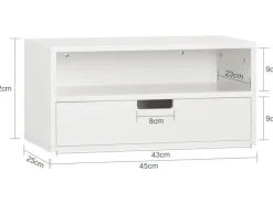 Discount SoBuy Nachttisch Nachtregal Nachtschrank Wandschrank Hängeschrank NKD03-W