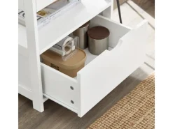 Best SoBuy Nachttisch Nachtschrank mit 2 Schubladen Beistelltisch FRG258-II-W Weiß