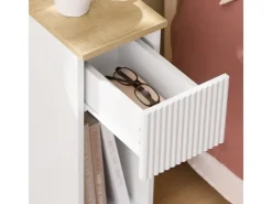 Best SoBuy Nachttisch Schmal Beistelltisch mit Schublade für Schlafzimmer FBT111-W