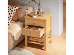 Sale SoBuy Nachttisch Sofatisch Beistelltisch mit 2 Schubladen Natur FBT114-N