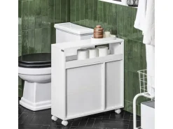 Sale SoBuy Nischenregal Nischenschrank mit Rollen Küchenregal Rollwagen 20cm BZR119-W