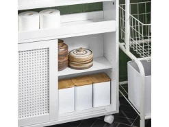 Sale SoBuy Nischenregal Nischenschrank mit Rollen Küchenregal Rollwagen 20cm BZR119-W