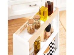 Clearance SoBuy Nischenwagen mit 4 Etagen Küchenregal Schmal Weiß 15x80x50cm NSR12-W