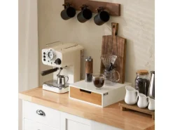 SoBuy Schubladenbox Aufbewahrungsbox Schreibtischorganizer 30×10×31cm FRG179-WN