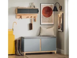 Sale SoBuy Schuhbank mit Sitzfläche Sitzbank mit Stauraum Hell FSR117-HG Grau